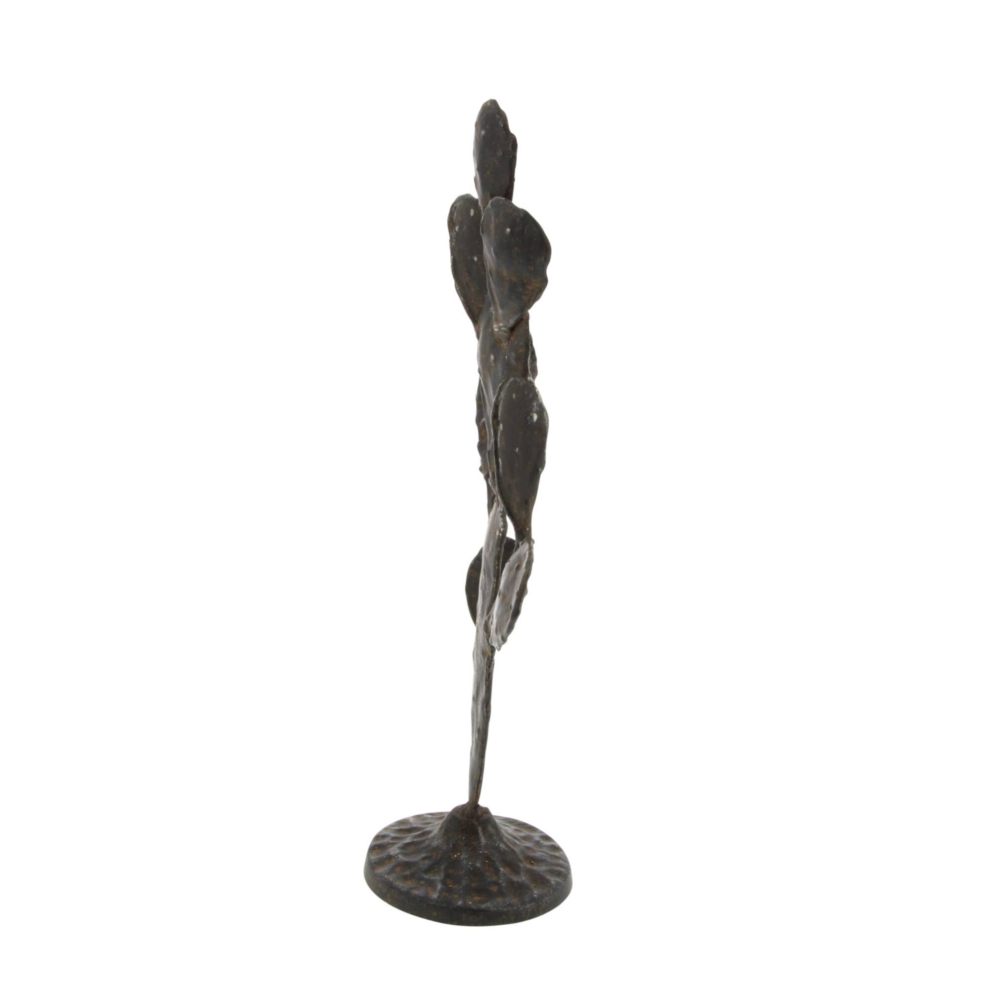 16" Rustic Metal Cactus Table Accent